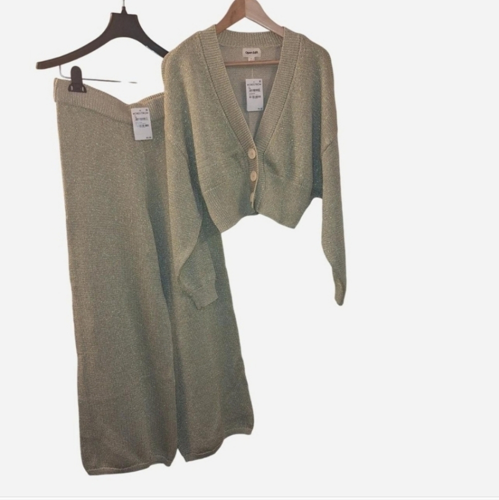 Open Edit from Nordstrom Knit Cardigan and Pants Set NWT!